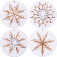 Anhänger Weihnachtskugel zum Besticken weiß 8 Stück von Rico Design
