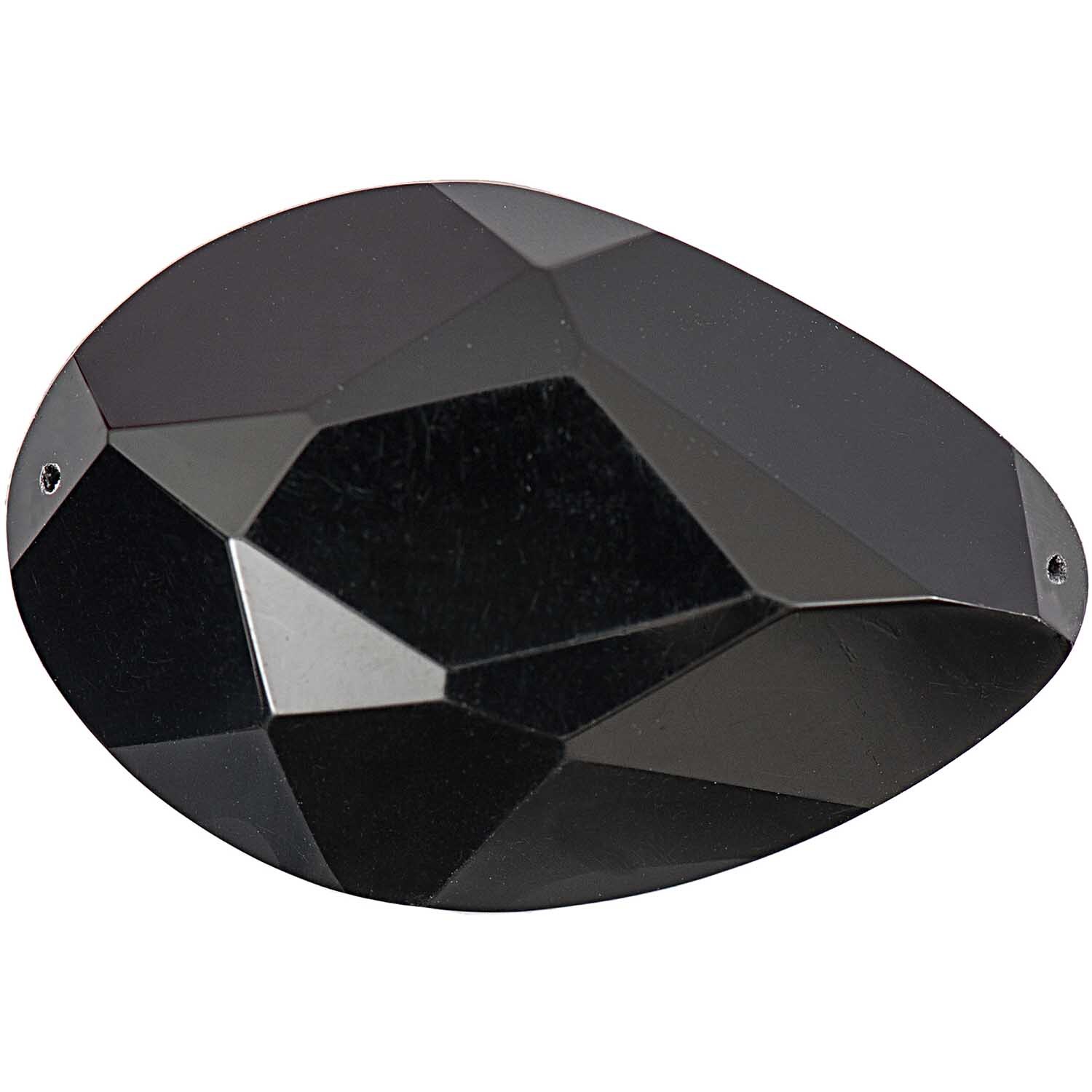 Aufnähstein Tropfen schwarz 50x34mm Aufnähstein Tropfen schwarz 50x34mm von Rico Design