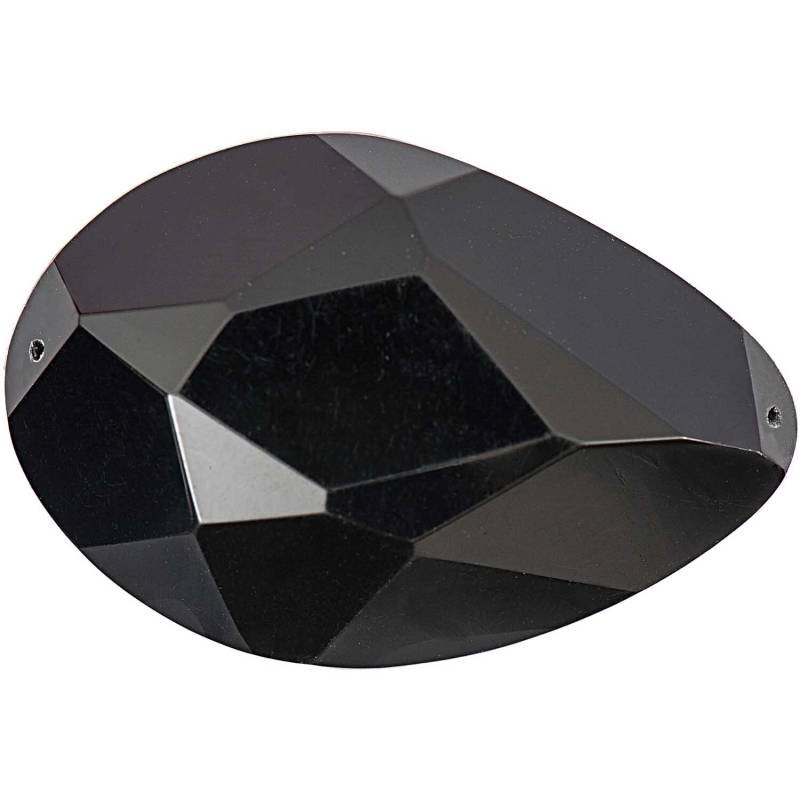 Aufnähstein Tropfen schwarz 50x34mm Aufnähstein Tropfen schwarz 50x34mm von Rico Design