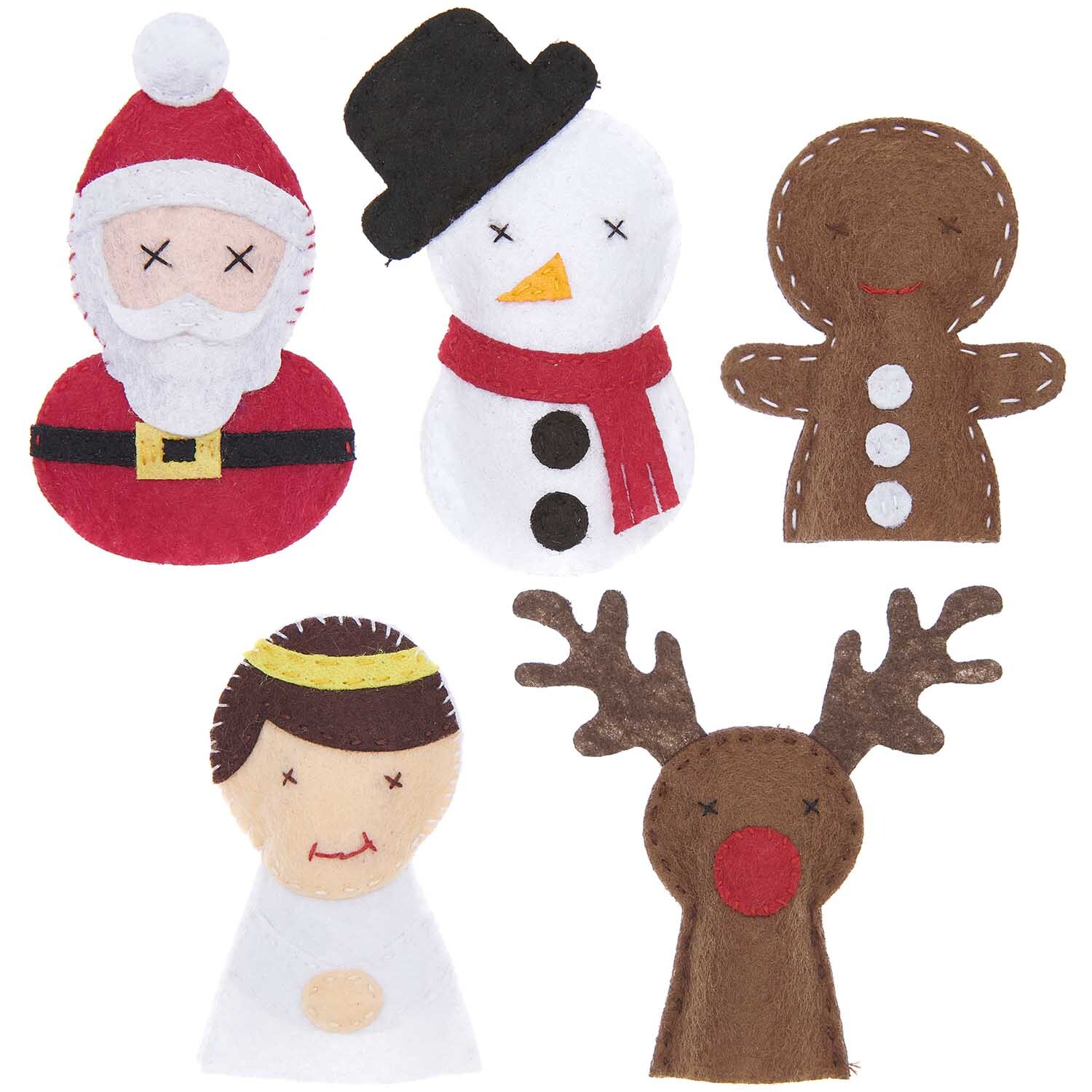 Bastelset Filz Fingerpuppen Weihnachten 5 Stück Bastelset Filz Fingerpuppen Weihnachten 5 Stück von Rico Design