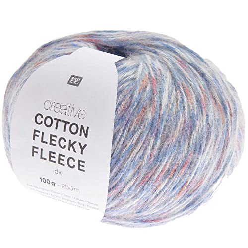 Baumwollmischgarn Rico Creative Cotton Flecky Fleece Farbe 10, bunte Wolle mit farbigen Tupfen zum Stricken oder Häkeln Baumwollmischgarn Rico Creative Cotton Flecky Fleece Farbe 10, bunte Wolle mit farbigen Tupfen zum Stricken oder Häkeln von Rico Design