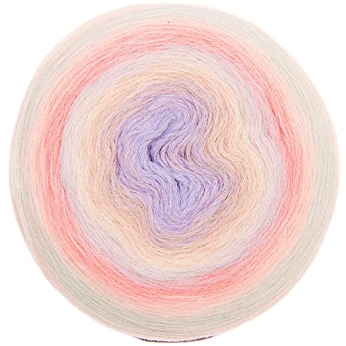 Bobbel Alpaka Wolle Farbverlauf Rico Creative Alpaca Degrade Lucky 8 pastell (1), 200g Farbverlaufswolle zum Häkeln oder Stricken von Rico Design