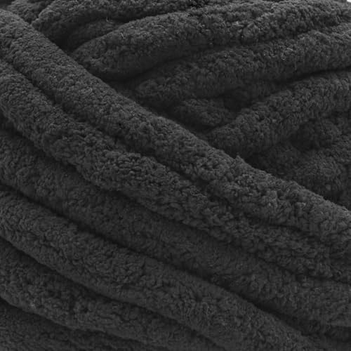 Chenillove Super Big - superdickes Chenille-Garn, 300g/36m (Schwarz - 008) von Rico Design