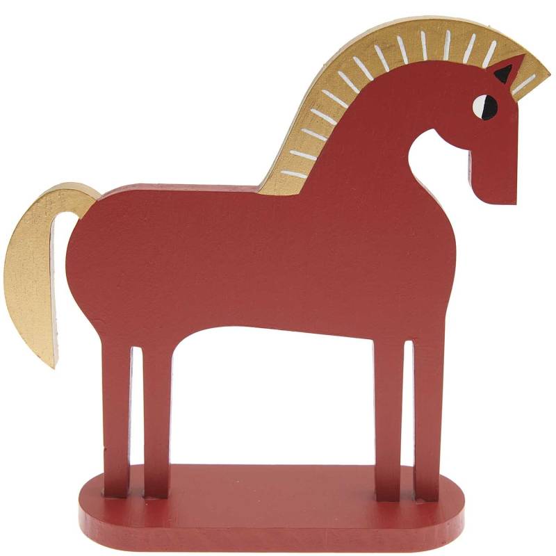 Deko-Figur Holz-Pferd rot 20x5x19,6cm Deko-Figur Holz-Pferd rot 20x5x19,6cm von Rico Design