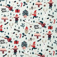 Druckstoff Elfen mint-gold 50x140cm von Rico Design