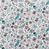 Druckstoff Hygge Blumen flieder-neon 50x140cm von Rico Design