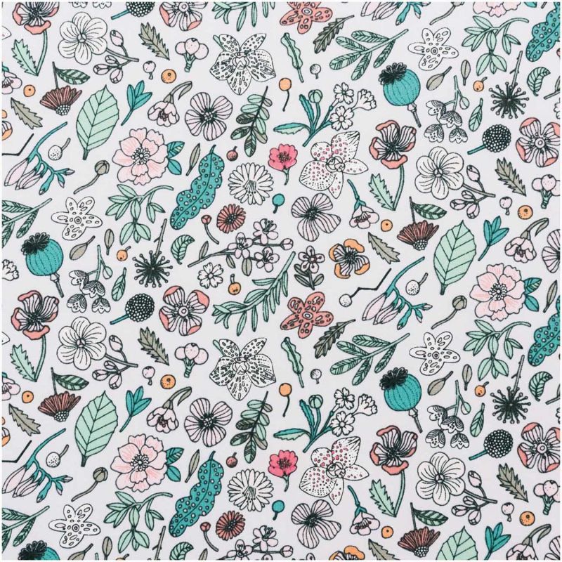 Druckstoff Hygge Blumen flieder-neon 50x140cm Druckstoff Hygge Blumen flieder-neon 50x140cm von Rico Design