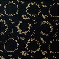 Rico Design Druckstoff Nostalgic Christmas Kränze schwarz-gold 140cm von Rico Design