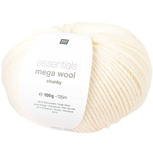 Essentials Mega Wool Chunky Creme, 100 g von Rico Design