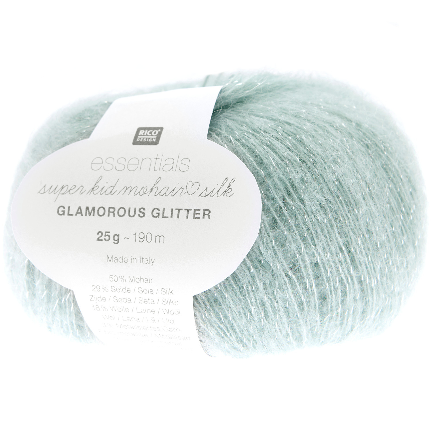 Rico Design Essentials Super Kid Mohair Loves Silk Glamorous Glitter Aqua von Rico Design
