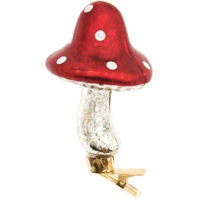 Glas-Clip Fliegenpilz spitz Antik von Rico Design