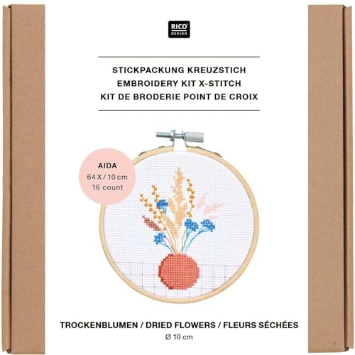 HABA Stickpackung Kreuzstich Mini Kit Trockenblumen HABA Stickpackung Kreuzstich Mini Kit Trockenblumen von Rico Design