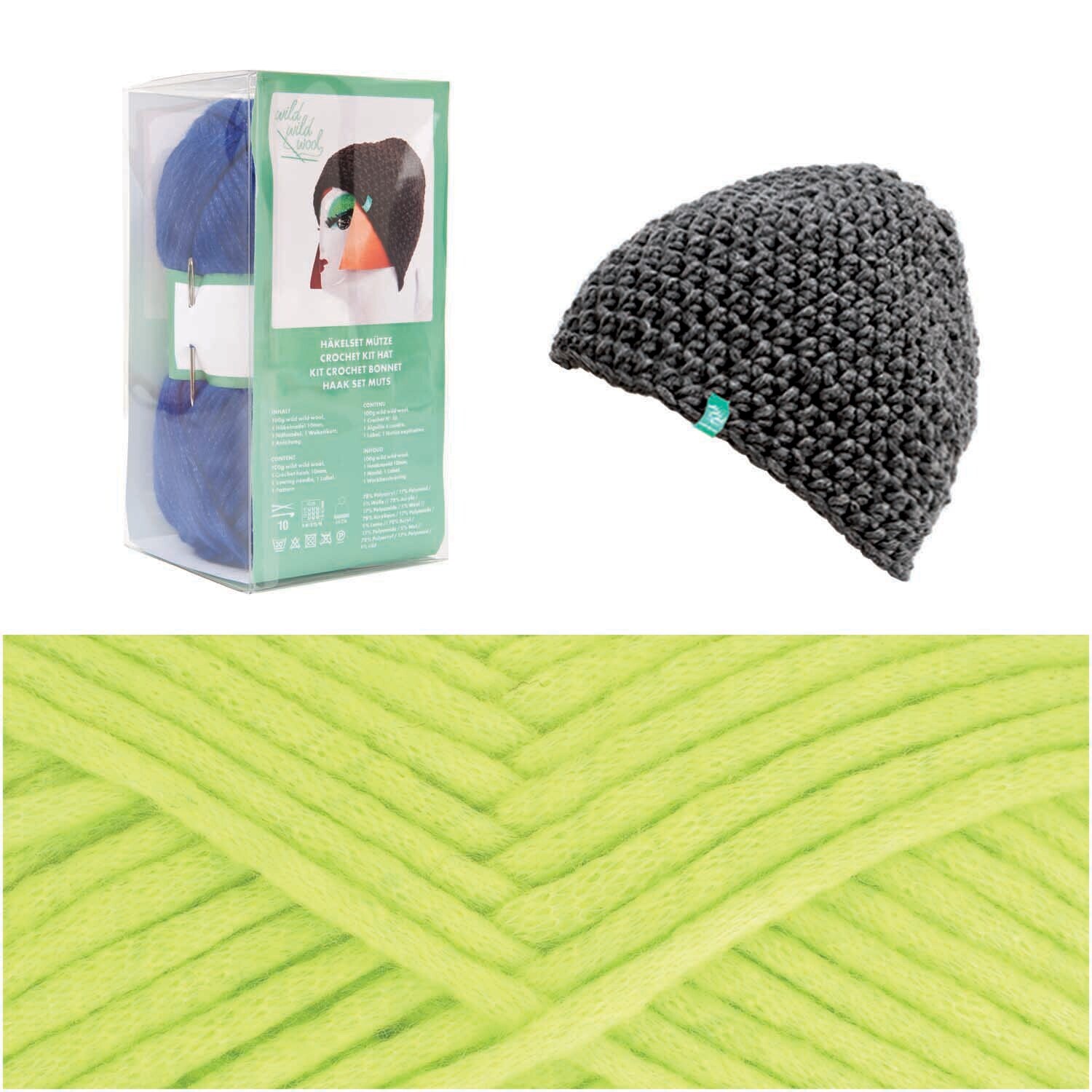 Häkelset Mütze Wild Wild Wool uni Häkelset Mütze Wild Wild Wool uni von Rico Design