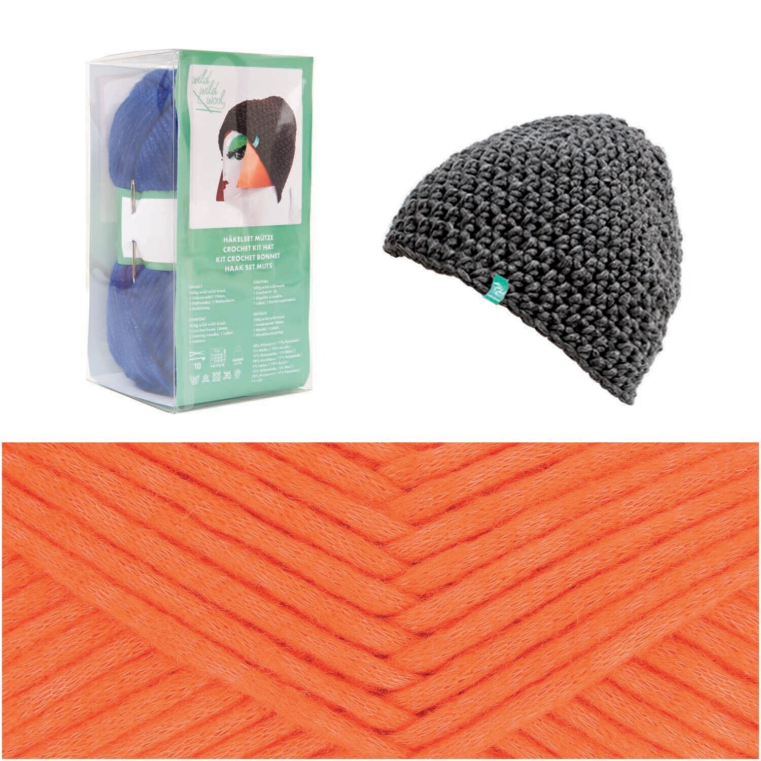 Häkelset Mütze Wild Wild Wool uni Häkelset Mütze Wild Wild Wool uni von Rico Design