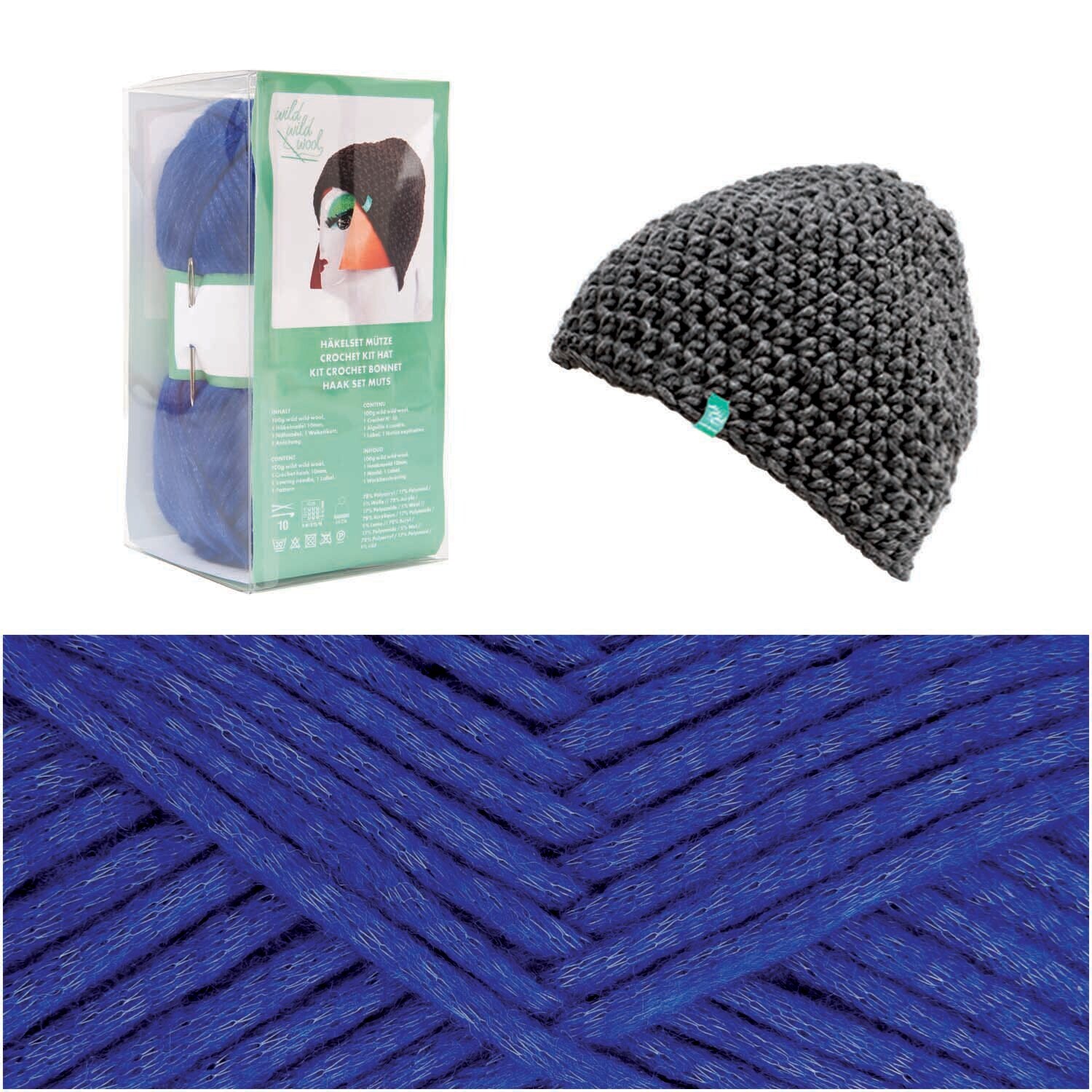 Häkelset Mütze Wild Wild Wool uni Häkelset Mütze Wild Wild Wool uni von Rico Design