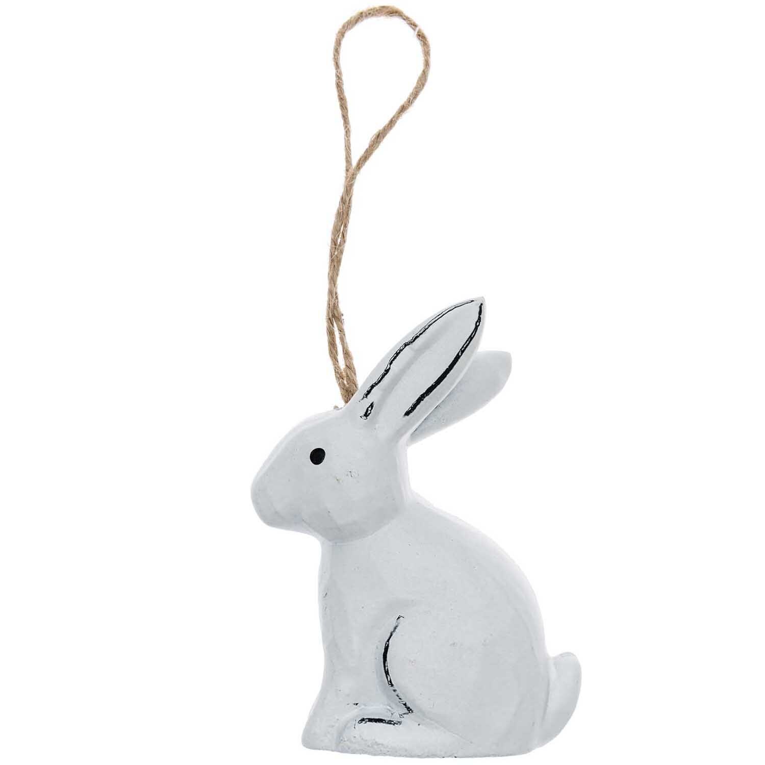 Rico Design Holzanhänger Hase groß weiß 1 Stück von Rico Design