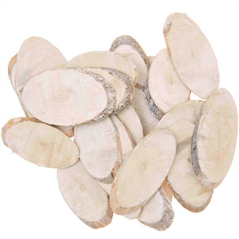 Holzscheiben oval beschneit 200g Holzscheiben oval beschneit 200g von Rico Design