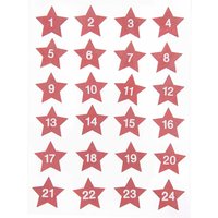 Holzsticker Adventskalender Sterne 1-24 von Rico Design