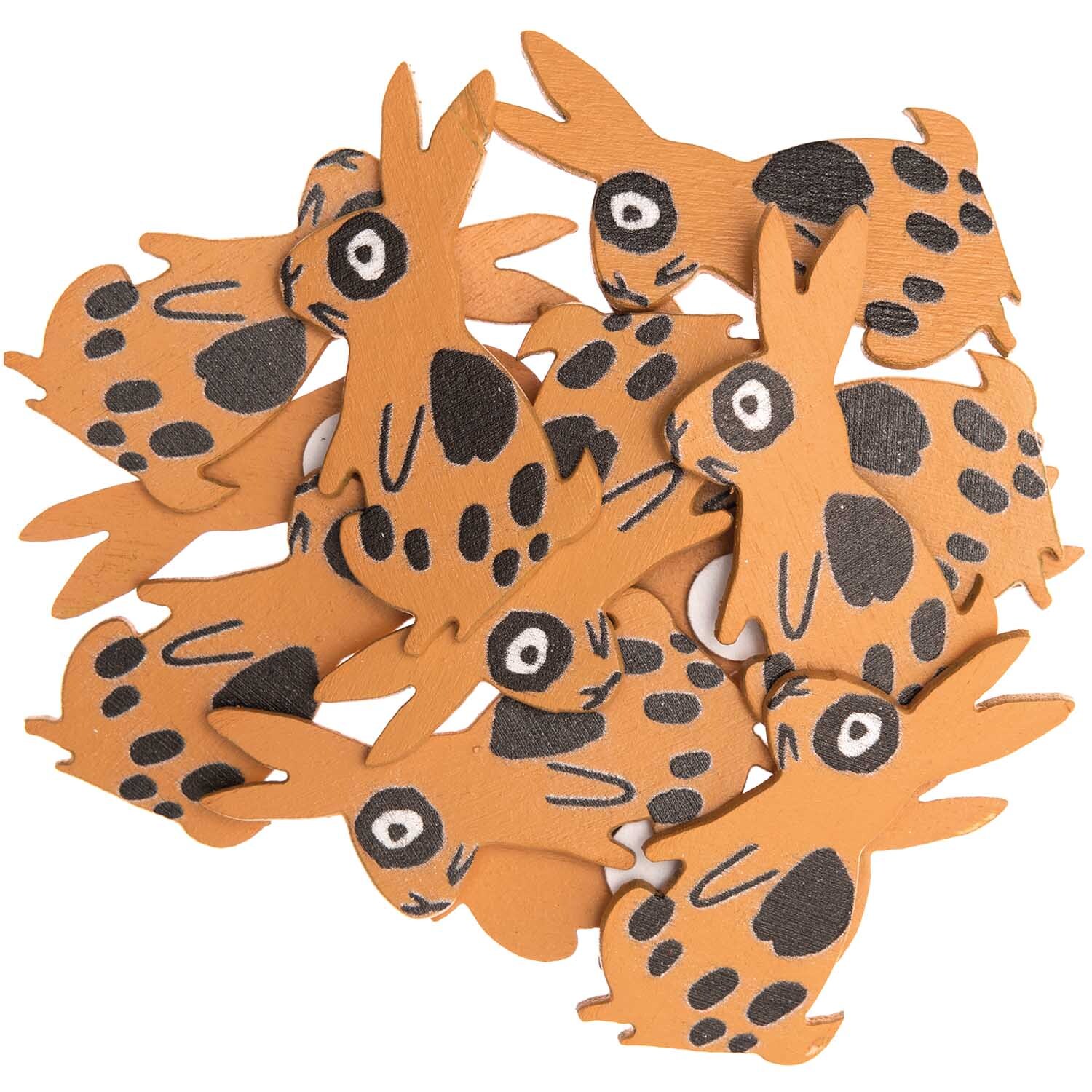 Rico Design Holzsticker Hase gemustert 12 Stück Braun von Rico Design