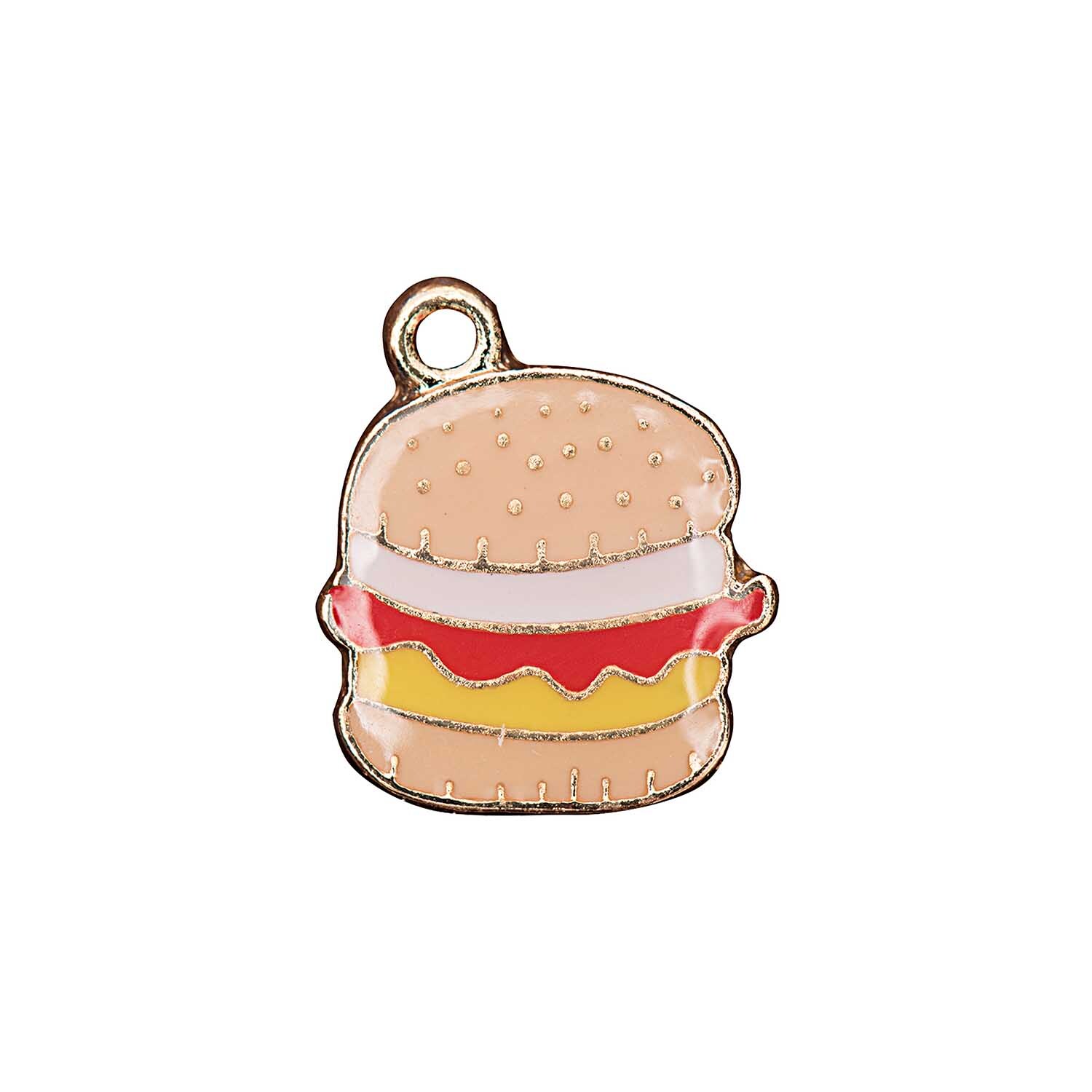 Anhänger Hamburger 12,5x12mm Emaille Anhänger Hamburger 12,5x12mm Emaille von Rico Design