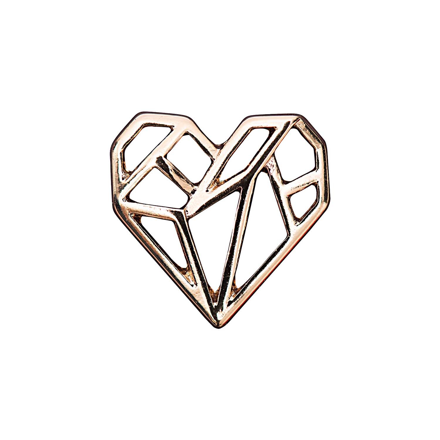 Anhänger Herz Origami gold 17x16mm Anhänger Herz Origami gold 17x16mm von Rico Design