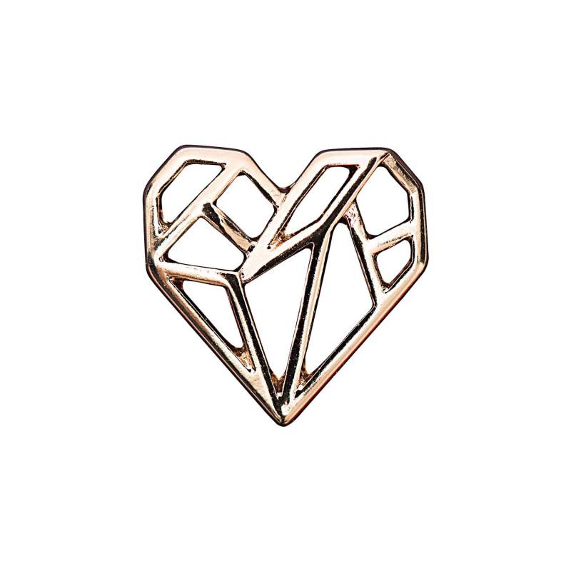 Anhänger Herz Origami gold 17x16mm von Rico Design
