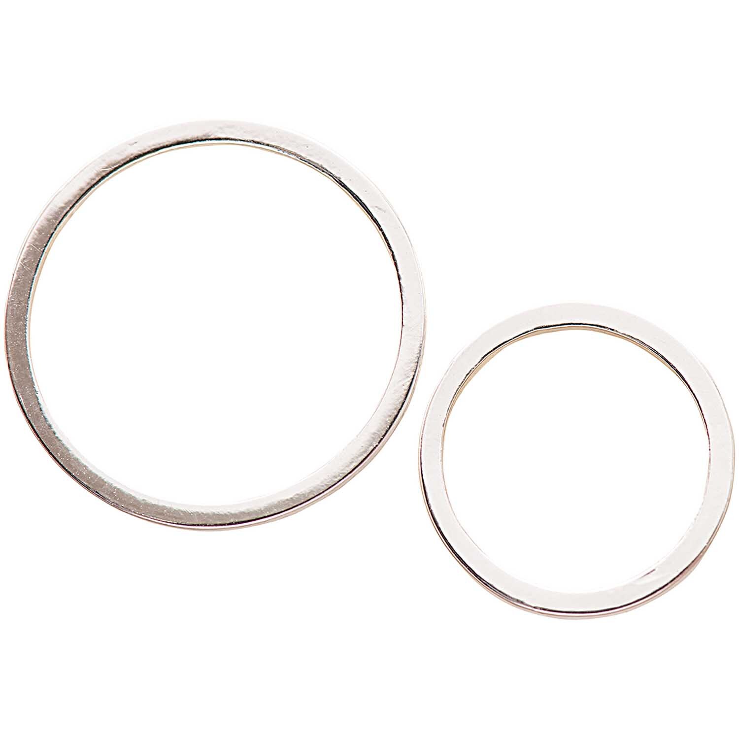 Rico Design Anhänger Kreise silber 2 Stück von Rico Design