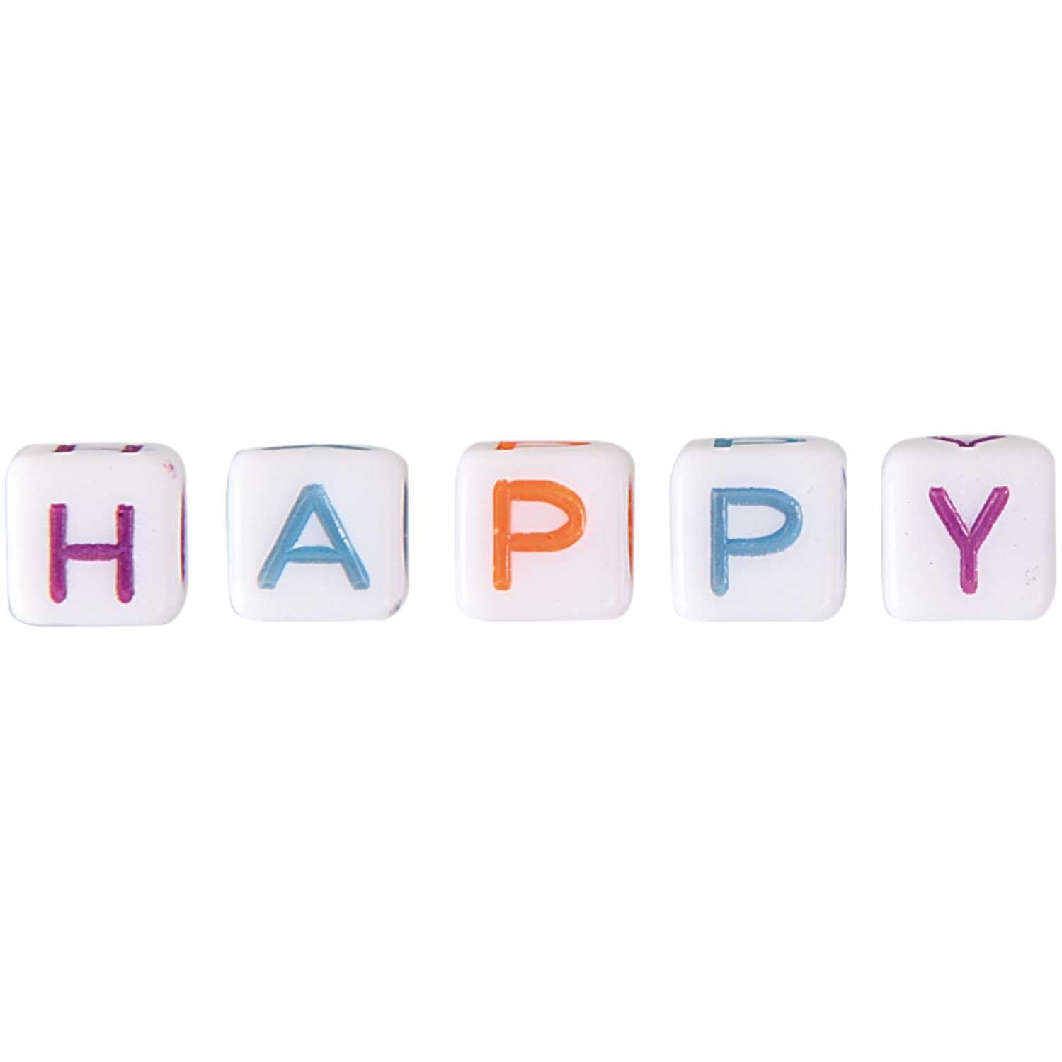 Buchstaben Würfel Happy 5 Stück Buchstaben Würfel Happy 5 Stück von Rico Design