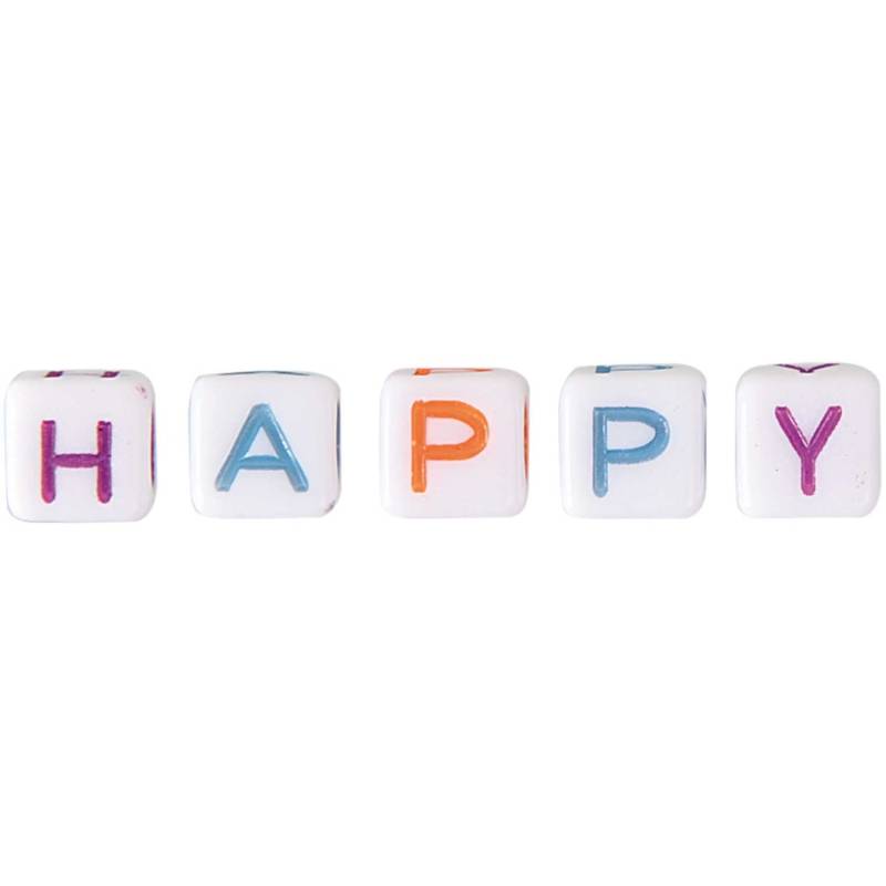 Buchstaben Würfel Happy 5 Stück von Rico Design