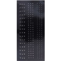 Bügelmotiv Streifen grau 2-4mm Strass von Rico Design