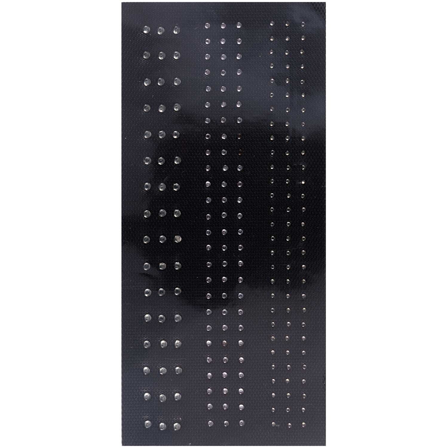 Bügelmotiv Streifen grau 2-4mm Strass von Rico Design