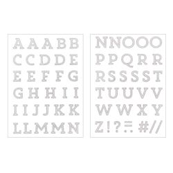 Bügelmotive Buchstaben A-Z silber glitter von Rico Design
