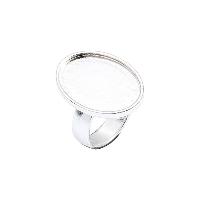 Cabochon Ring oval 25x18mm Größe 20mm von Rico Design