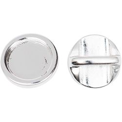 Cabochon Zwischenteil rund zum Aufschieben 16,5x7,5mm Cabochon Zwischenteil rund zum Aufschieben 16,5x7,5mm von Rico Design
