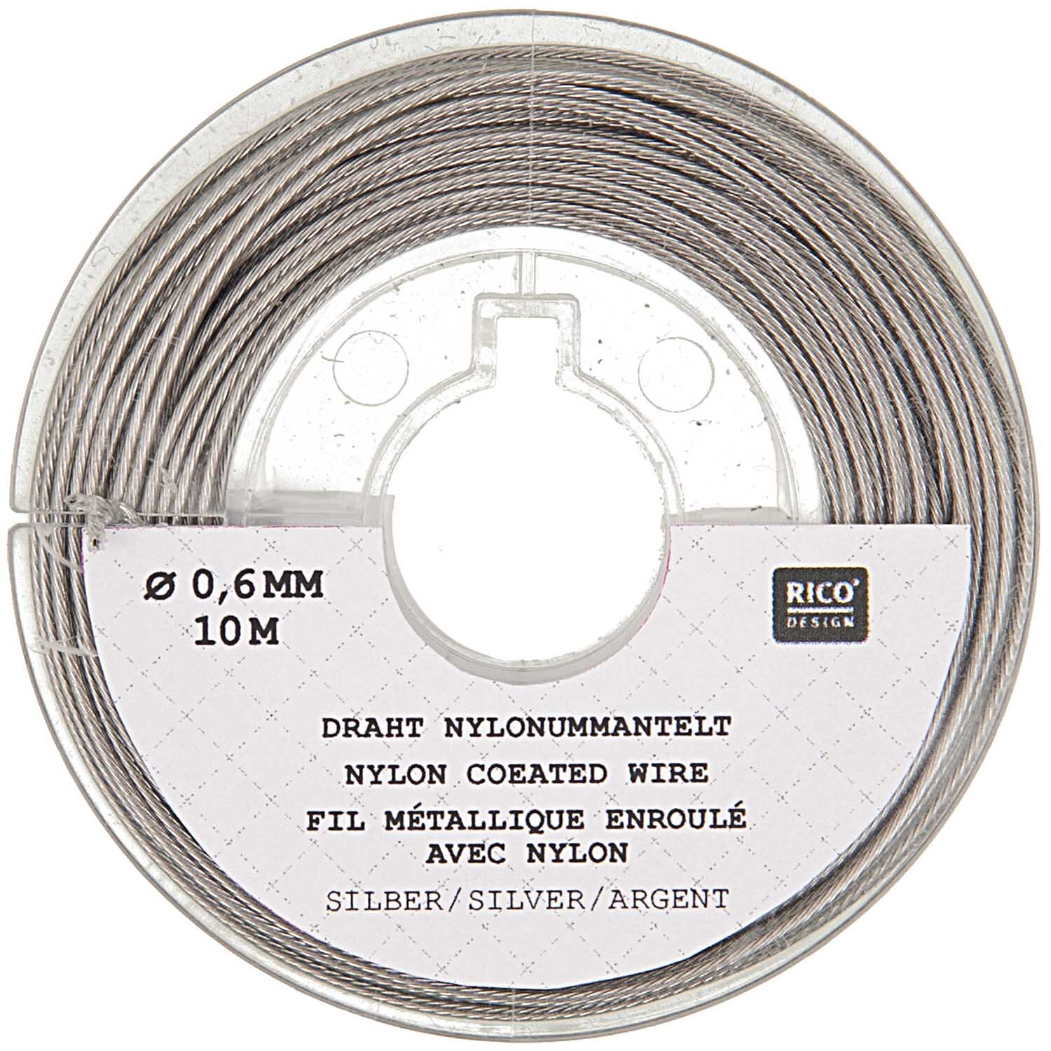 Edelstahlseide silber 0,60mm 10m Edelstahlseide silber 0,60mm 10m von Rico Design