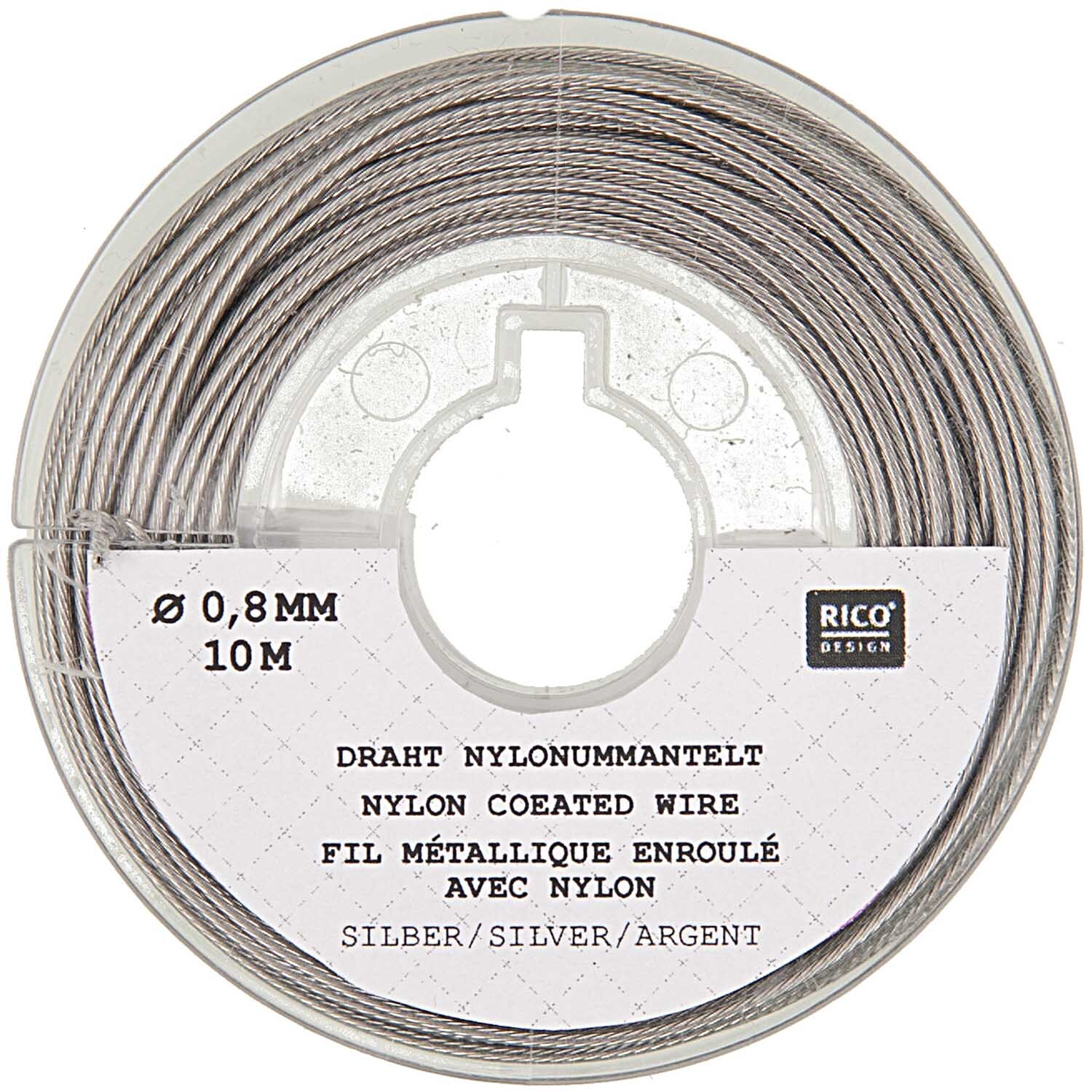 Edelstahlseide silber 0,80mm 10m Edelstahlseide silber 0,80mm 10m von Rico Design