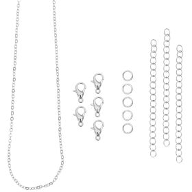 Karabiner-Verschlüsse und Ketten silber von Rico Design