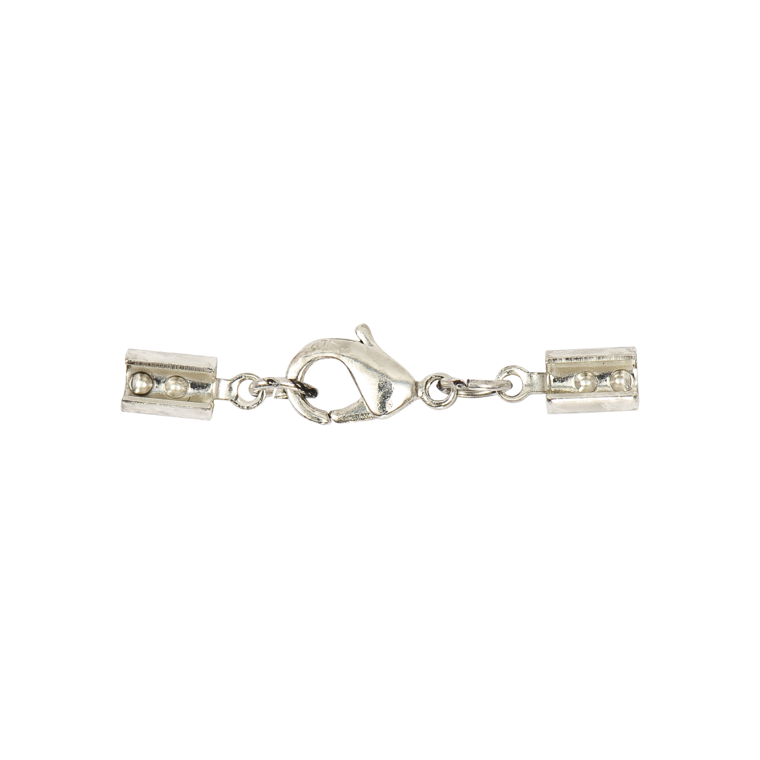 Lederbandverschluss silber 3mm von Rico Design
