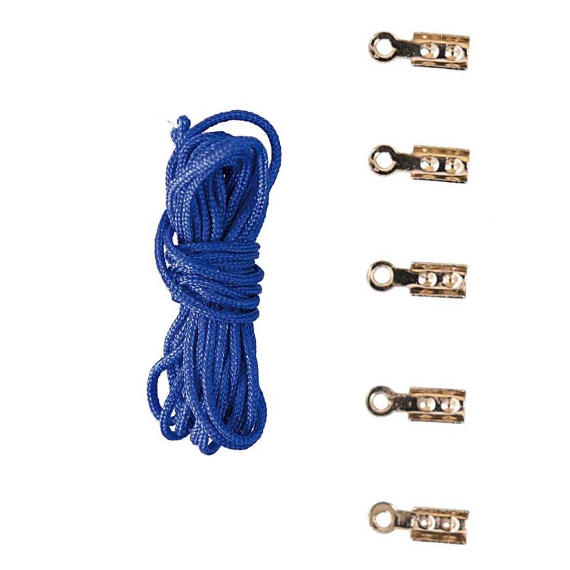 Makrameeband blau 5 Stück mit Verschlüssen von Rico Design