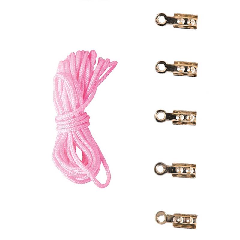 Makrameeband rosa 5 Stück mit Verschlüssen von Rico Design