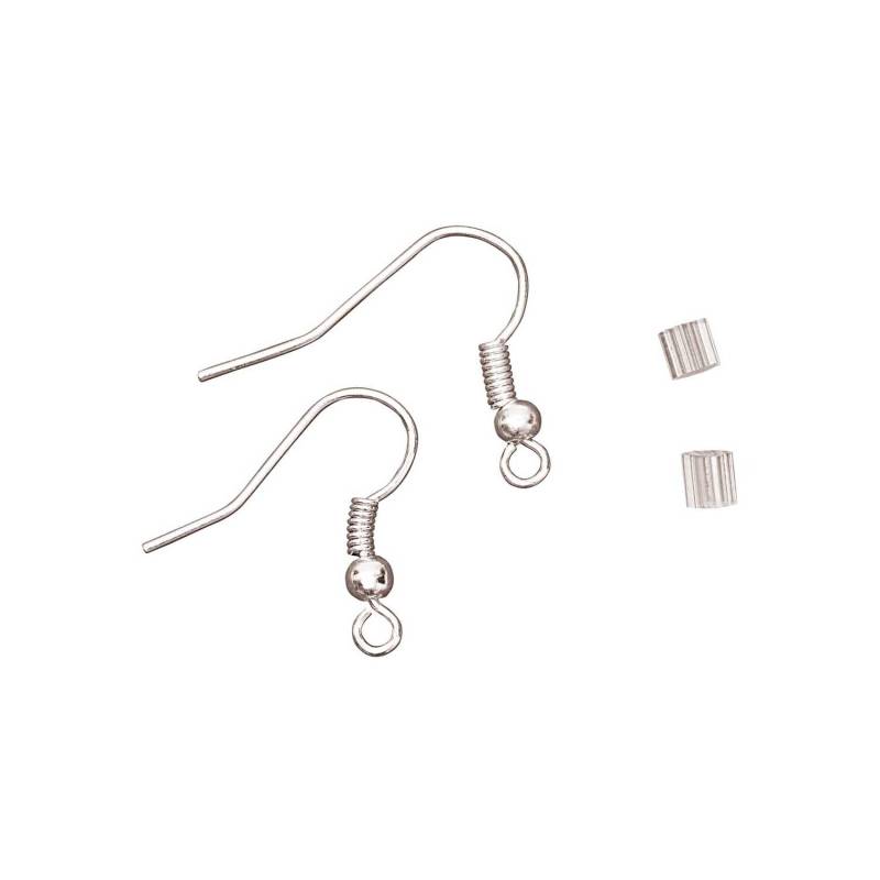 Ohrringhaken silber 2 Stück von Rico Design