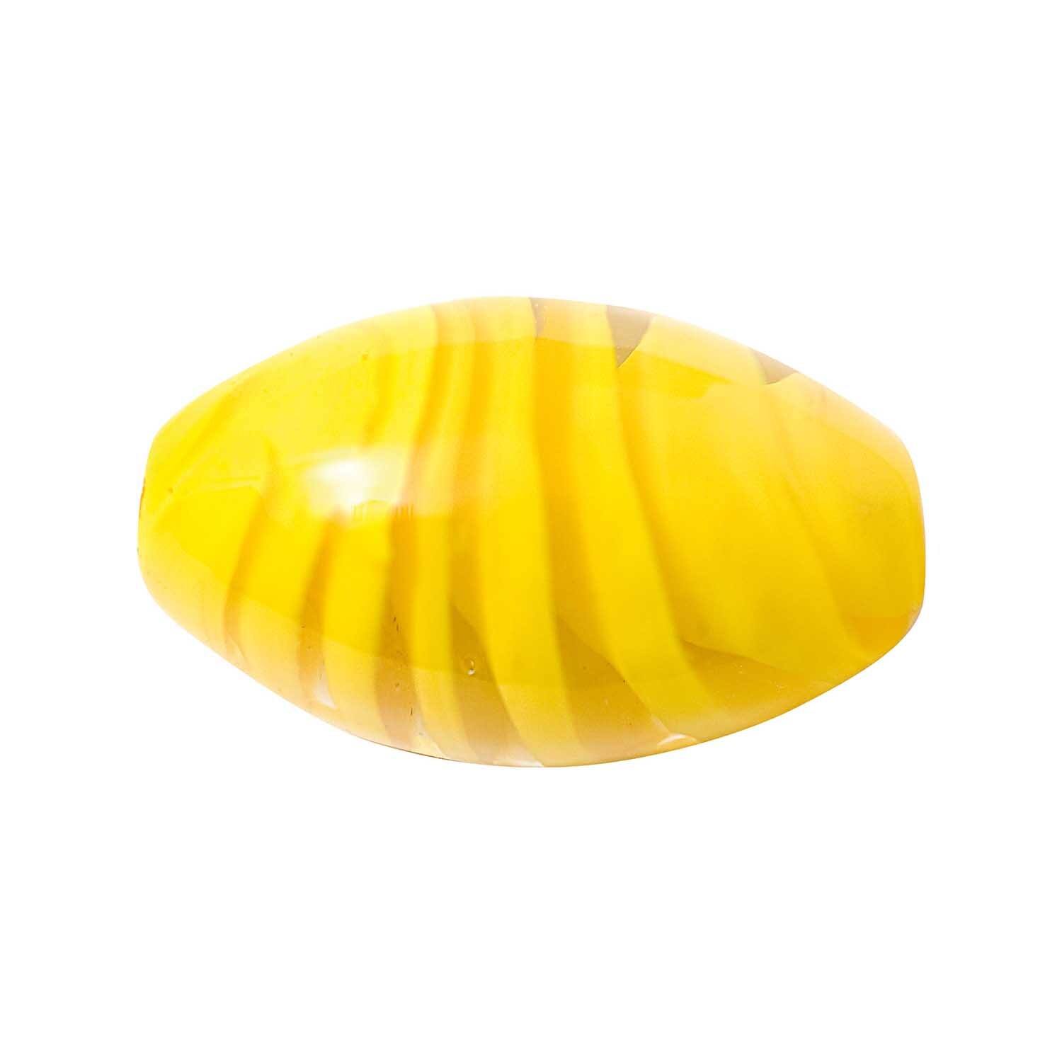 Olive mit Spirale gelb 24x15mm Glas 2 Stück Olive mit Spirale gelb 24x15mm Glas 2 Stück von Rico Design