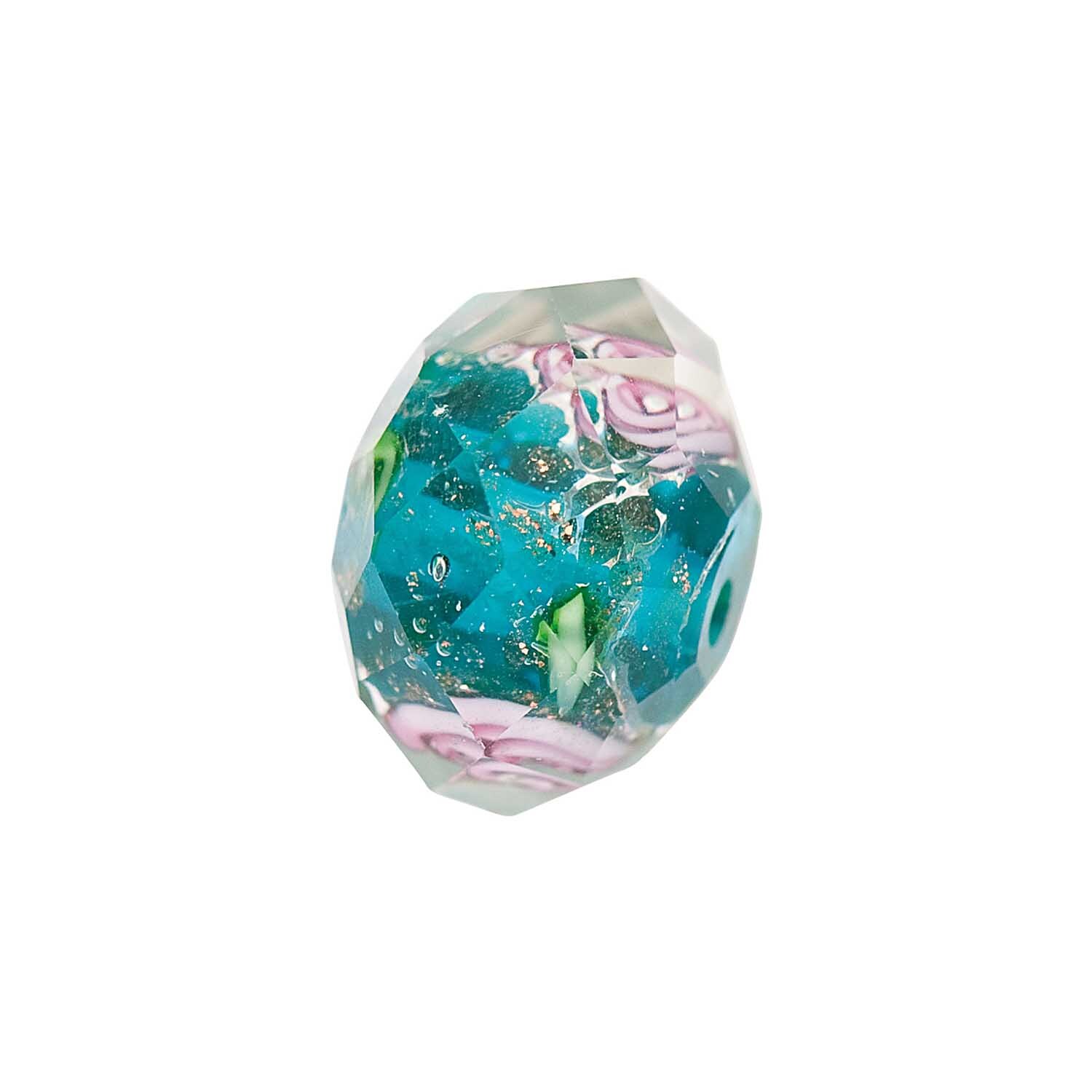 Perle Rosenpetrol-rosa 12x8mm Glas 6 Stück Perle Rosenpetrol-rosa 12x8mm Glas 6 Stück von Rico Design