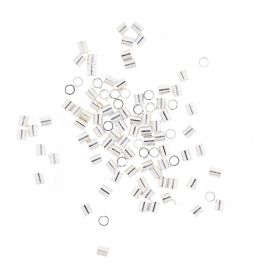 Röhrchen zum Quetschen silber 1,2mm 100 Stück von Rico Design