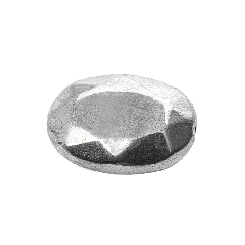 Scheiben oval silber 25x17mm 4 Stück mit Facetten von Rico Design