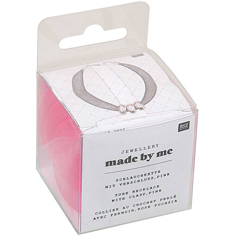 Schlauchkette pink mit Verschluss 10mm 1m von Rico Design