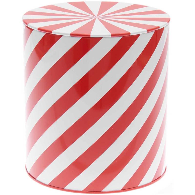 Keksdose Streifen rot-weiß 13,6x15,1cm Keksdose Streifen rot-weiß 13,6x15,1cm von Rico Design