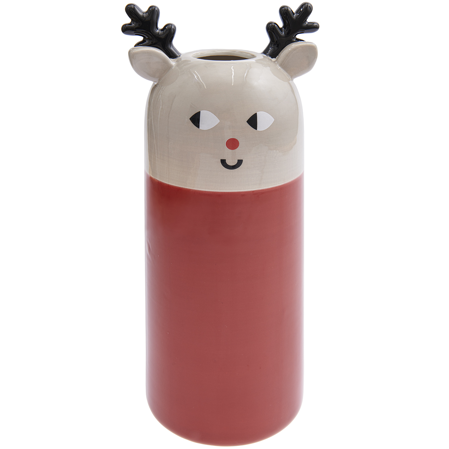 Keramik Vase Rentier rot 29cm Keramik Vase Rentier rot 29cm von Rico Design