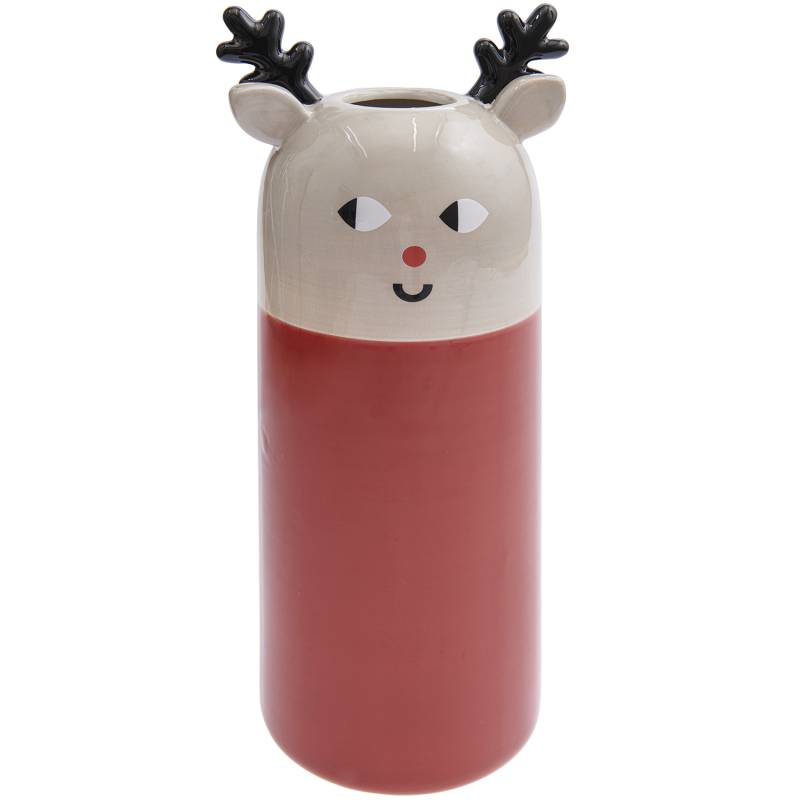 Keramik Vase Rentier rot 29cm Keramik Vase Rentier rot 29cm von Rico Design