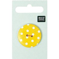 Knopf gelb mit Punkte 3cm Knopf gelb mit Punkte 3cm von Rico Design